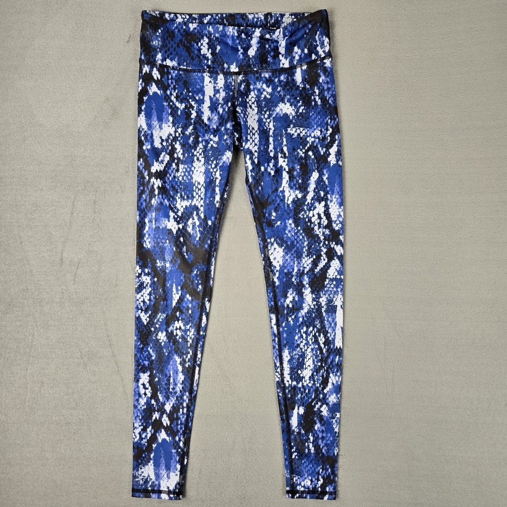 ALO Yoga Airbrush Legging Deep Electric‎ Blue Snakeskin Python Womens Small